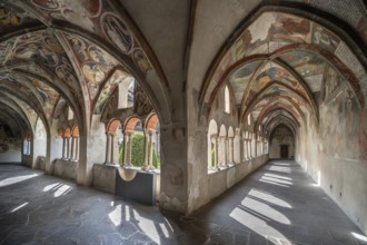 Cathedral cloister around 1370, the frescoes were painted from around 1390, Bressanone Cathedral,