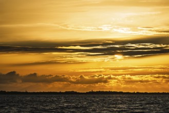 Sunset over Gironde Estuary, Braud-et-Saint-Louis, France