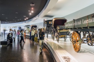The Mercedes-Benz Museum in Stuttgart presents a journey through the automotive history of the