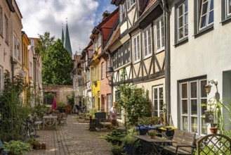 Alley in the old town centre of the Hanseatic city of Lübeck, Schleswig-Holstein, Germany