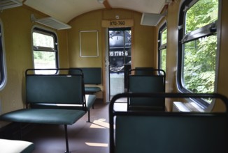Raging Roland railway carriage on Rügen, Mecklenburg-Western Pomerania, Germany