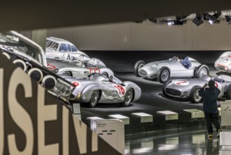 The Mercedes-Benz Museum in Stuttgart presents a journey through the automotive history of the