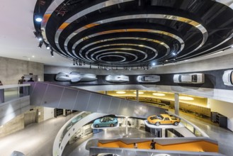 The Mercedes-Benz Museum in Stuttgart presents a journey through the automotive history of the