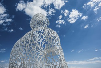 Sculpture made of letters, Le Nomade, artist Jaume Plensa, Antibes, Provence Alpes Côte d'Azur,