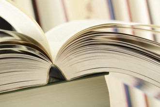 Composition with books on the table