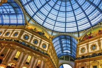 MILAN, ITALY - SEP 14, 2018: Interior of historic Galleria Vittorio Emanuele II owned by comune of