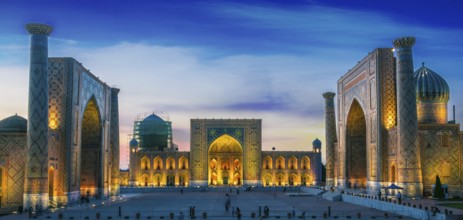 Registan, an old public square in the heart of the ancient city of Samarkand, Uzbekistan