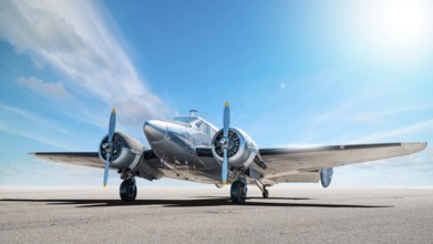 historical warbird on a runway