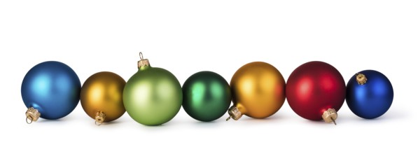 christmas balls isolated on white background