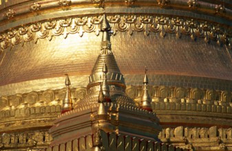 Gilded dome of a pagoda, Thailand