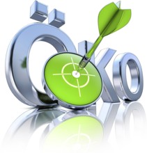 high resolution 3D rendering of a german eco icon
