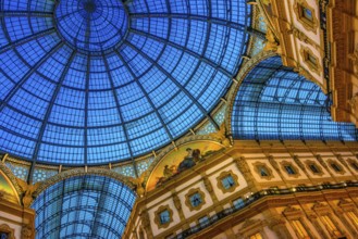MILAN, ITALY - SEP 14, 2018: Interior of historic Galleria Vittorio Emanuele II owned by comune of