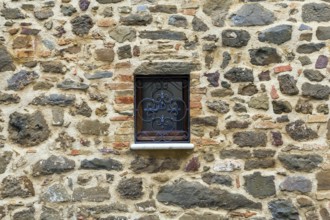Cloudy autumn day in Tuscany. The small town of Montalcino. The beautiful decor element of a small