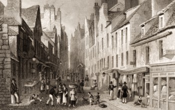St Mary's Wynd, from the Pleasance, Edinburgh, Scotland, 19th century, from Modern Athens by Th. H.
