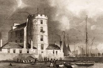 The Signal Tower, Leith Harbour, Edinburgh, Scotland, 19th century, from Modern Athens by Th. H.