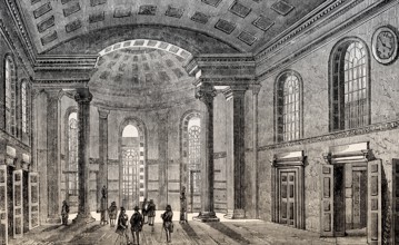 Interior view of the American Stock Exchange, New York City, 1857