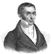 Portrait of Augustin Eugène Scribe, 1791 - 1861, a French playwright and librettist, Portrait von
