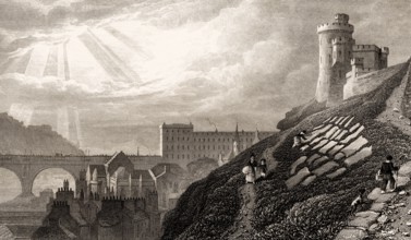 The Jail Governor's House, Edinburgh, Scotland, 19th century, from Modern Athens by Th. H. Shepherd