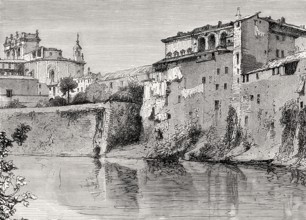 Palazzo Farnese, Piazza Farnese, Rome, Italy, 19th Century