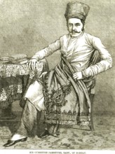 Lithographic portraits Sir Cursetjee Jamsetjee Bart of Bombay Mumbai, Maharashtra, India I L News