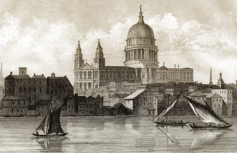 Ansicht der St. Paul's Cathedral, London, 18. Jahrhundert