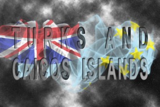 Tuvalu Flag with Starry Background Smoke Effect