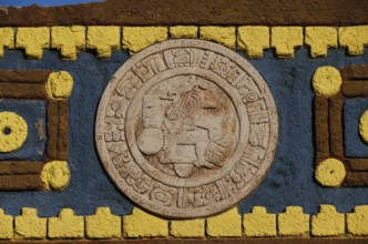 Typical Colored Clay Maya Mexican Calendar symbol