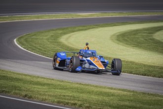 KYLE LARSON (17) of Elk Grove, California practices for the 108th Running of the Indianapolis 500