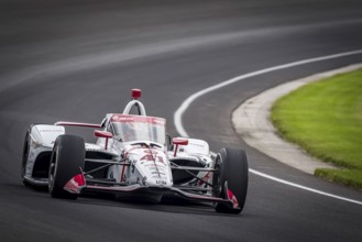 STING RAY ROBB (41) of Payette, Idaho comes off turn 3 during a practice for the 108th Running of