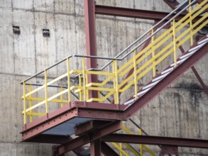 Metal staircase outside the building