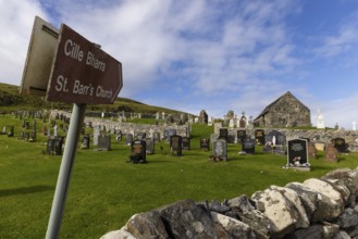 St Barr's Church, church and cemetery, Barra, Outer Hebrides, Scotland, Great Britain