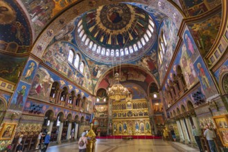 Interior of Holy Trinity Cathedral in Sibiu, Transylvania, Romania