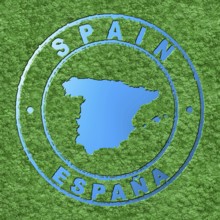 Map of Spain, Forest with Water Map, CO2 Reduction