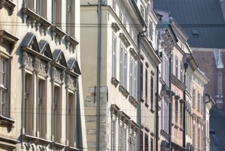 Old town of Krakow with historic buildings in Poland
