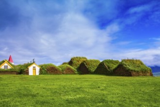 Backyard rural houses. The reconstituted village - Pioneer Museum - Viking. The village first