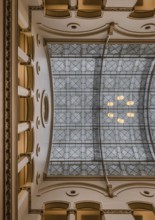 Brussels city center, Brussels Capital Region, Belgium, 03 02 2020 Art nouveau decorated ceiling