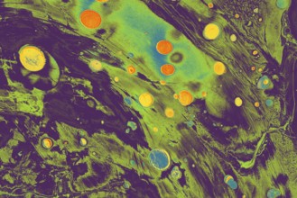 Traditional Ottoman Turkish marbling art patterns as abstract colorful background