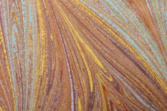 Beautiful abstract art of Ebru marbling painting techniques on water with paints