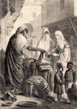 Market stand, medina quarter, Essaouira, Morocco, 19th century