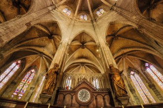 Choir and apse, gothic church of Santa Eulalia, 14th-19th centuries, Plaza de Santa Eularia,