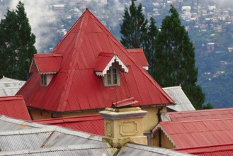 Architecture housing tin roof, Darjeeling, West Bengal, India
