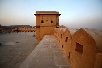 Courtyard of Amber as Amer fort in 1592, Jaipur, Rajasthan in India