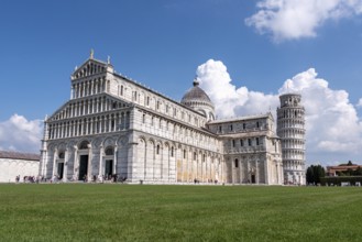Cathedral and famous leaning tower of Pisa, Italy