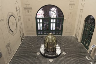 Fresnel lenses in the entrance area of ??the panama canal museum in panama city