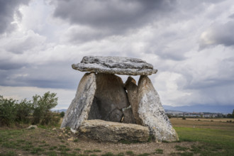 Dolmen of Sorginetxe funerary monument from the year 2500 BC, Salvatierra/Agurain, Alava, Basque