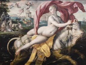 The Rape of Europa, Oil on panel, Martin de Vos, 1570-1575, Museo de Bellas Artes, Bilbao, Spain