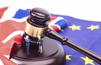 Concept photography of the exit negotiations between the United Kingdom and the EU