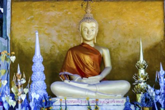 Statue of buddha, digital photo picture as a background, taken in vang vieng, laos, asia