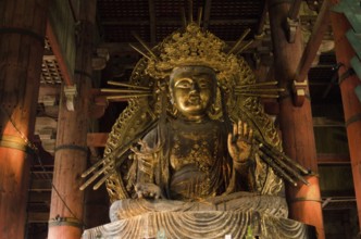 Small buddha statue in the Todai-ji temple in Nara, Japan, Nara, Japan