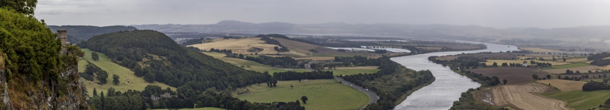 Kinnoull Hill Tower, old tower high above the River Tay, Perth, Scotland, Great Britain